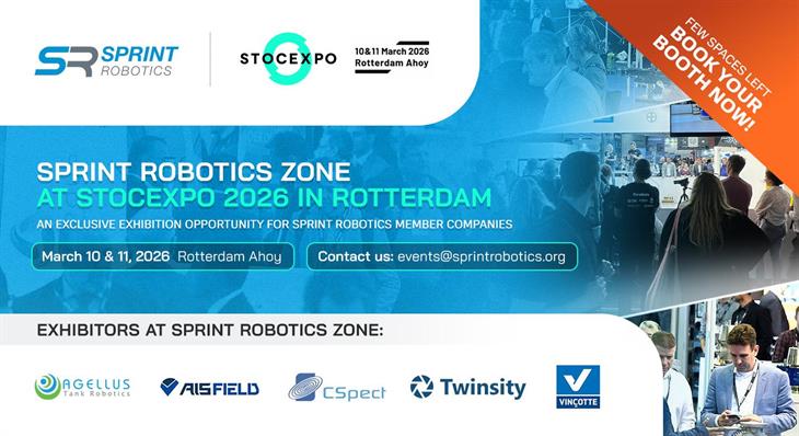 Be part of the latest tank storage event! Join SPRINT Robotics at StocExpo 2026!