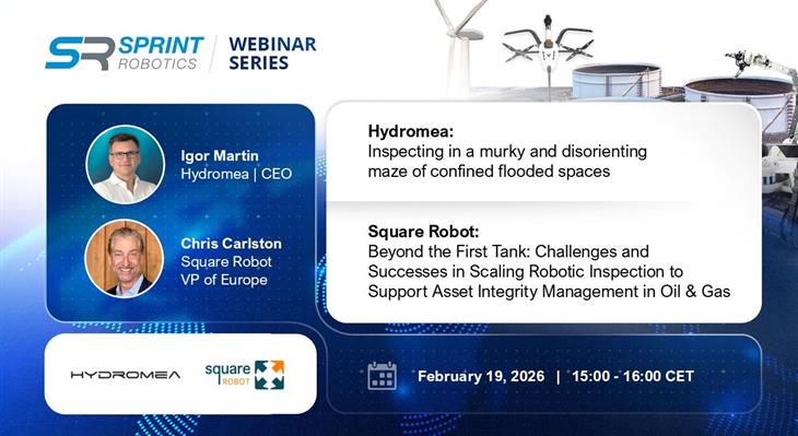 Hydromea and Square Robot Showcase Robotic Inspection Innovations in SPRINT Robotics Webinar 